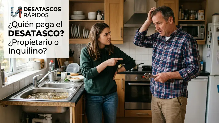 ¿Quién paga el desatasco: propietario o inquilino?
