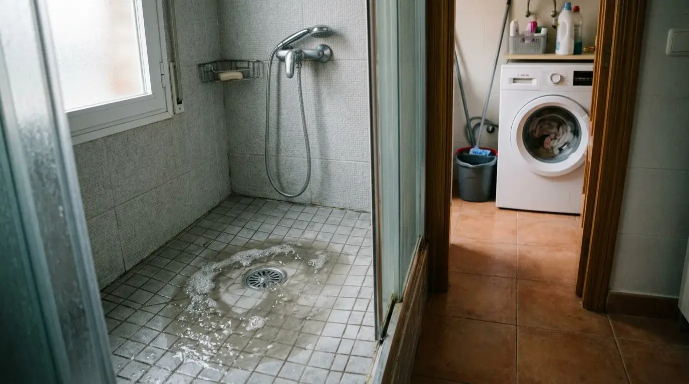 Por qué sale agua por la ducha cuando uso la lavadora (y qué significa)