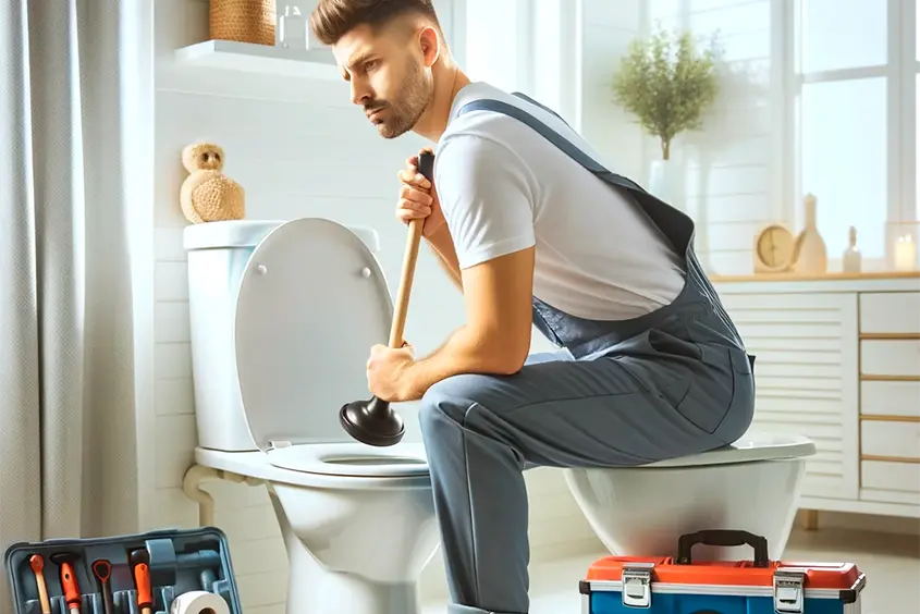 COMO DESATASCAR UN WC MUY ATASCADO