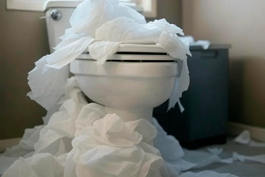 WC ATASCADO POR PAPEL