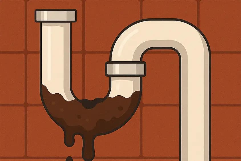 ATASCO FREGADERO TUBO PARED