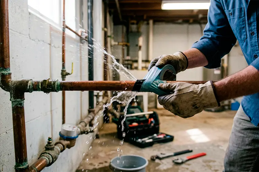 CÓMO TAPAR UNA FUGA DE AGUA