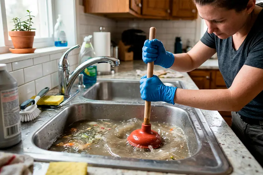 CÓMO DESATASCAR UN LAVABO O FREGADERO