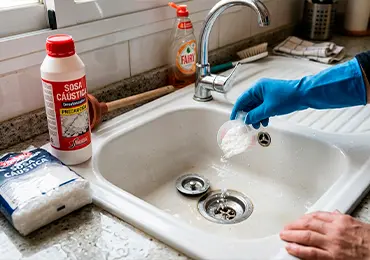 CÓMO DESATASCAR CON SOSA CÁUSTICA